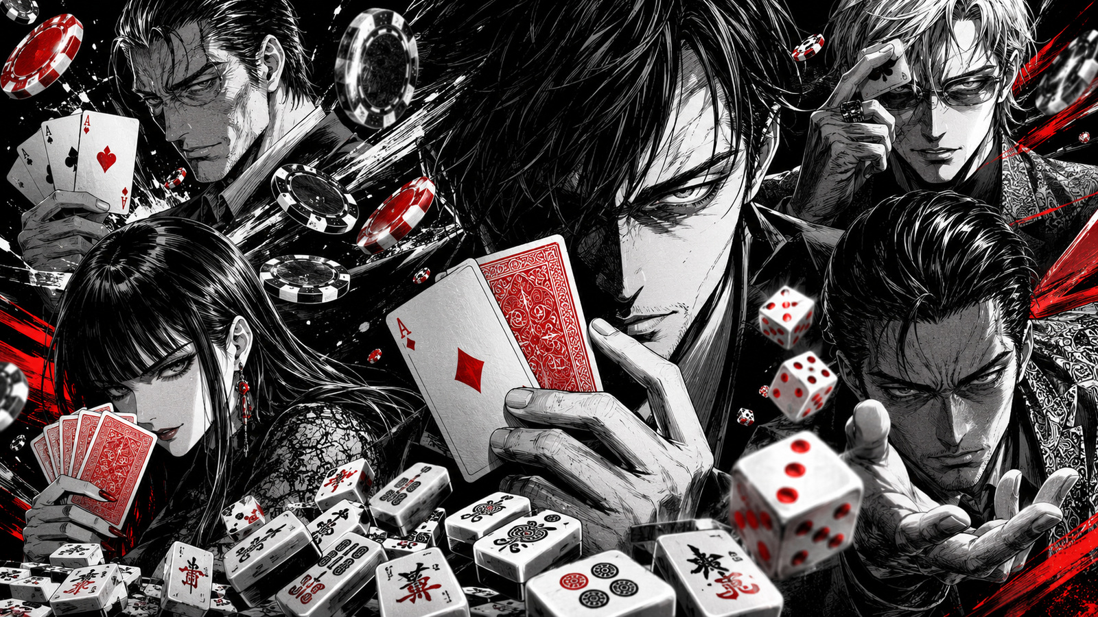 Обложки манги Kaiji, Kakegurui и Akagi
